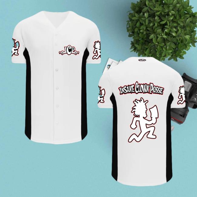 Official Icp Merch Clothing Store Insane Clown Posse Yum Yum ICP Logo White - Baseball Jersey Tee