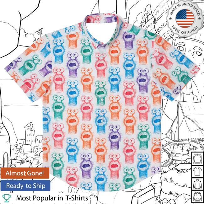Jim Henson "What The Fuzz?" Hawaiian Shirt