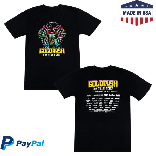 Official Hello Merch Relentless Beats Goldrush 2023 Lineup Shirts HelloMerch