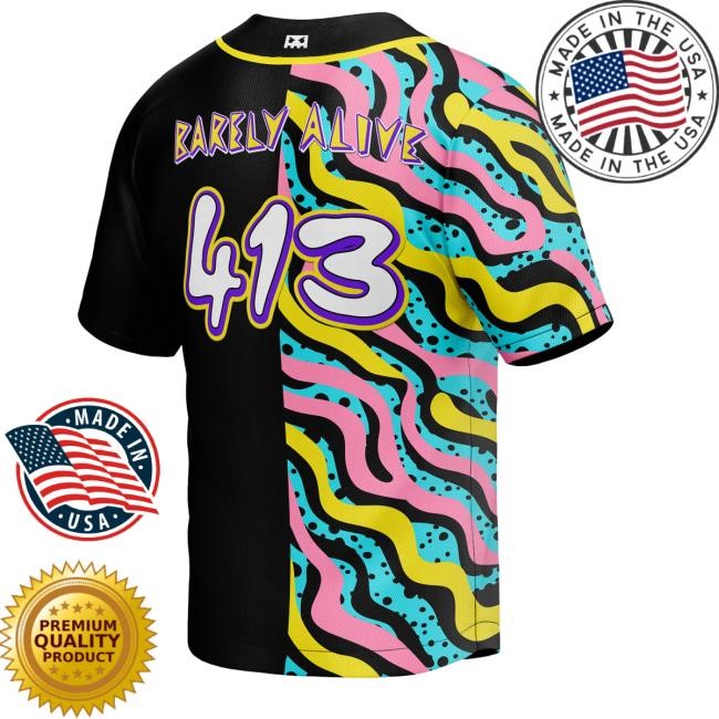 Barely Alive - Black Memphis Baseball Jersey Barely Alive Merch