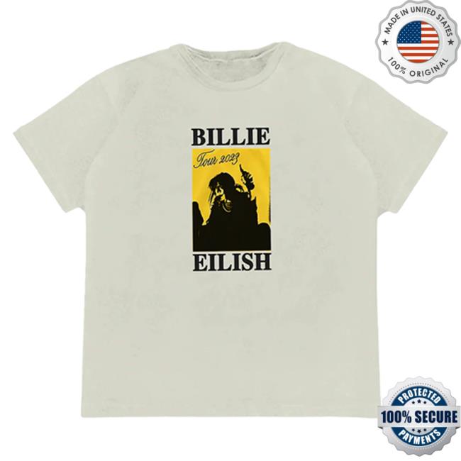 Official Interscope Records BillieEilish Merch Clothing Store Billie Eilish Explain It Off White Tour 2023 Shirt