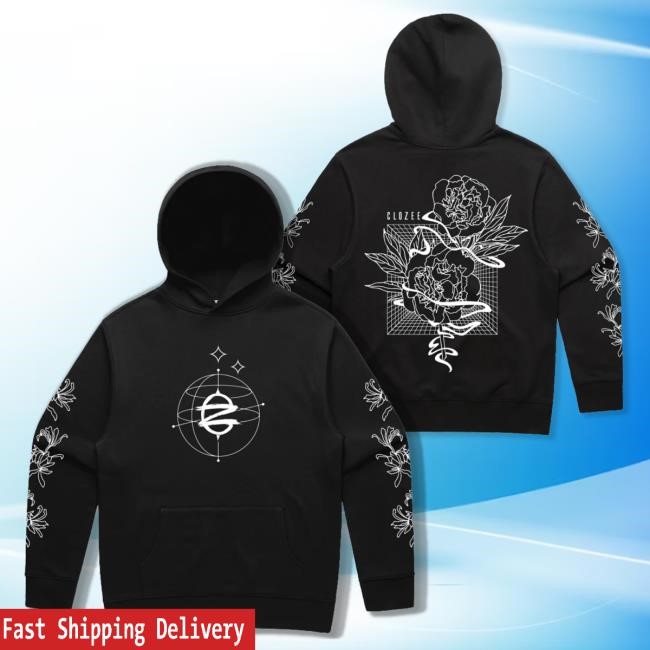CloZee - Rose Noir Pullover Hoodie CloZee Store CloZee - Rose Noir LS Hoodie CloZee Store