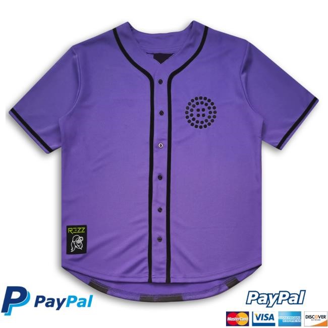 Official Rezz Merch Store REZZ - Mission - Baseball Jersey - Purple Shirt New