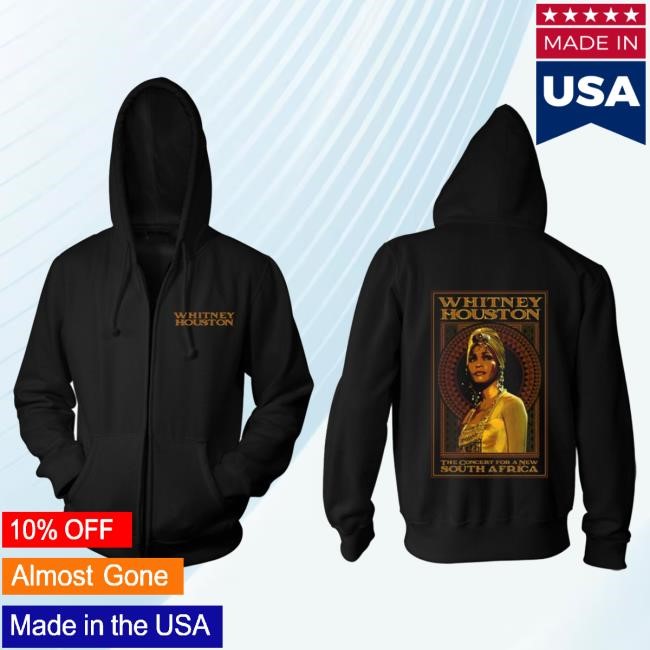 Official Whitney Houston Clothing Whitney Houston South Africa Zip Hoodies