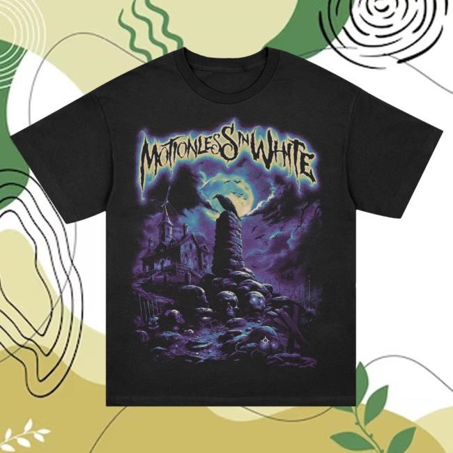 Official Miwmerch Motionless In White Cemetery Shirt New (Black) Miw Merch Store