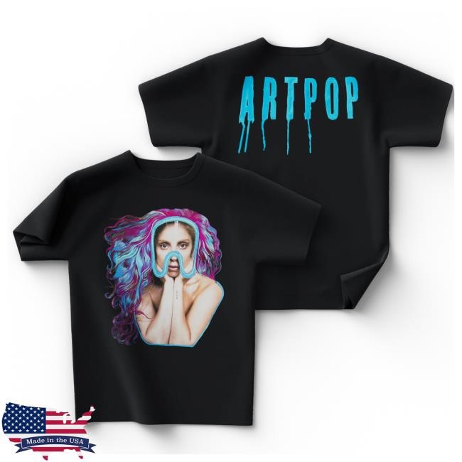 ARTPOP Marker Collage Mask Shirt Lady Gaga Merch Shop ARTPOP Marker Collage Mask New Tee Lady Gaga Merch Shop