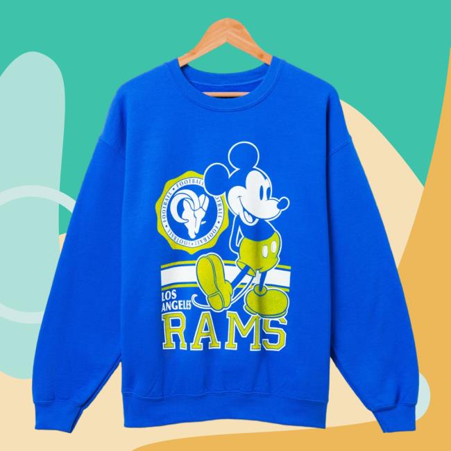 Official Junk Food Apparel Clothing Store Shop Junkfoodclothing Los Angeles Rams Logo Mickey Mouse Hoodie