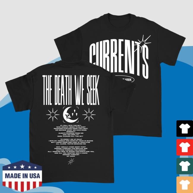 Currents Band Official TDWS Tracklist Top Shirt Currentsofficial
