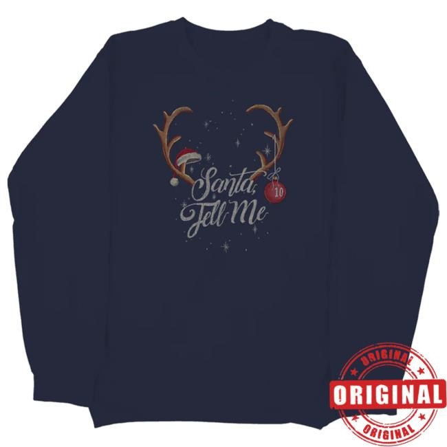Ariana Grande Santa Tell Me Tenth Anniversary Crew Sweatshirt Ariana Grande Merch Shop