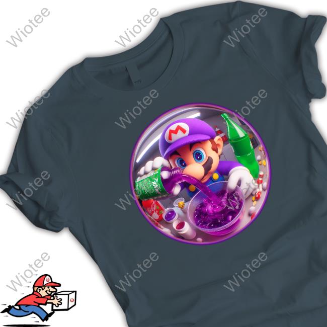 Super Mario Soda Purple Tee Super Mario Purple Tee