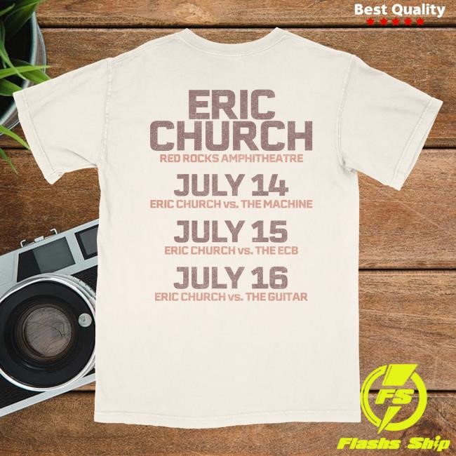 Eric Church Red Rocks Event T Shirt - Natural | Eric Church Official Merch Store Shop