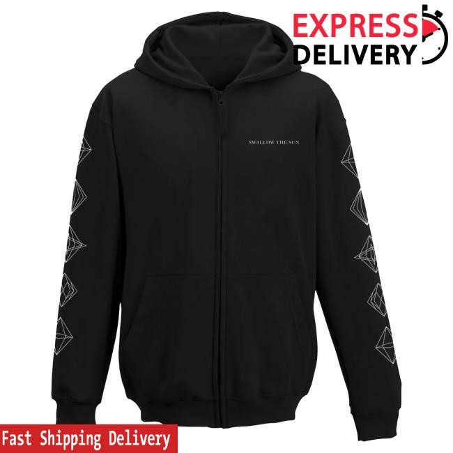 Swallow The Sun Melancholy Zip Popover Hoodie Swallow The Sun Official Merch Swallow The Sun Melancholy Zip Pullover Hoodie Swallow The Sun Official Merch