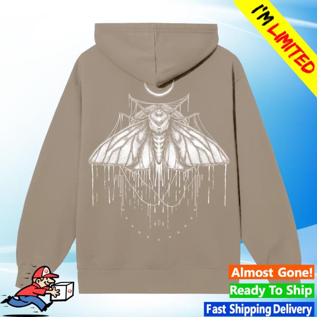 Sumerian Records Bad Omens Merch Store Bad Omens Moth Sandstone Attractive Hoodie BadOmens Apparel Clothing