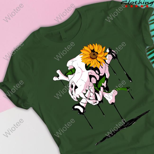 Sunflower Skull T-Shirt Slosh Dog Sunflower Shirt