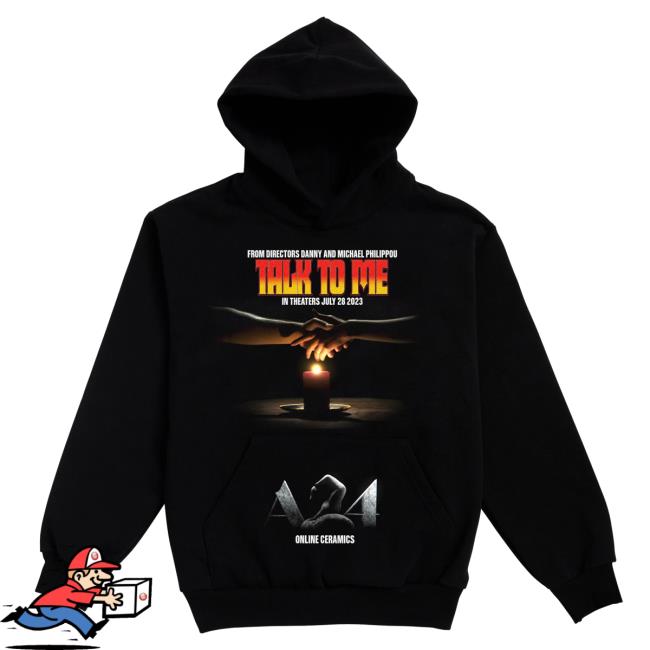 Official A24 Merch Store Online Ceramics X Talk To Me Grip Of Evil Attractive Hoodie A24 Shop