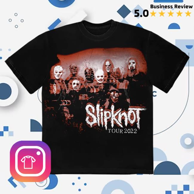 Official Slipknot Merch Store Slipknot Band Photo '22 Tour Black Attractive Shirt Slipknotmerch Apparel Clothing Shop