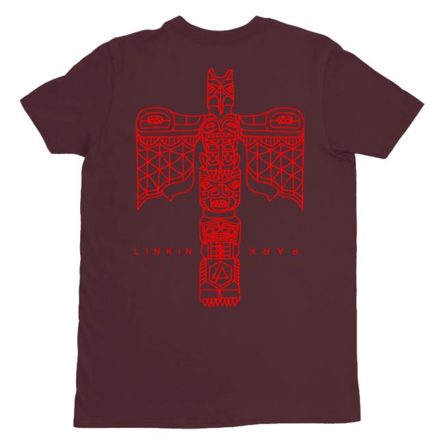 Official Linkin Park Merch Store One More Light TOTEM L/S T Shirt Burgundy LinkinPark Apparel Clothing Shop