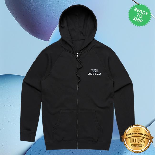Official Odesza Merch Orbit Zip Up Pullover Sweatshirt