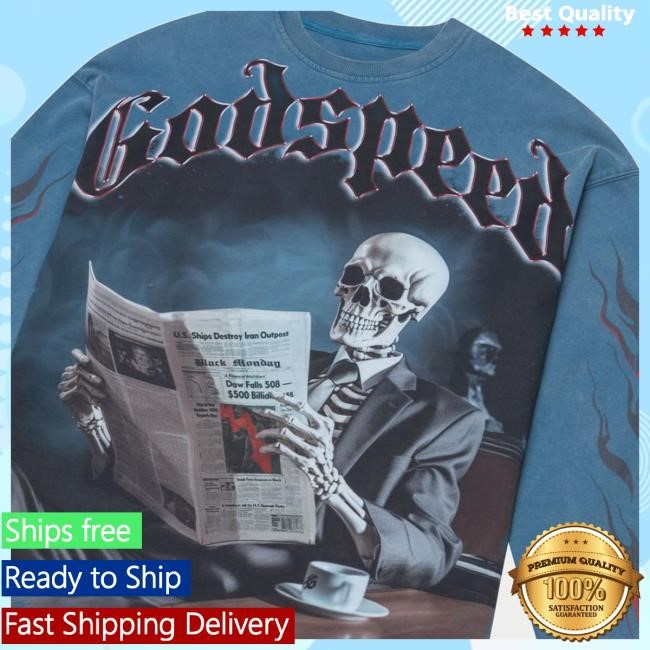 Official Godspeed New York Clothing Shop Black Monday Long Sleeve T-Shirts (True Blue) Official Godspeed New York Clothing Shop Black Monday Long Sleeve Tee Shirt (True Blue)