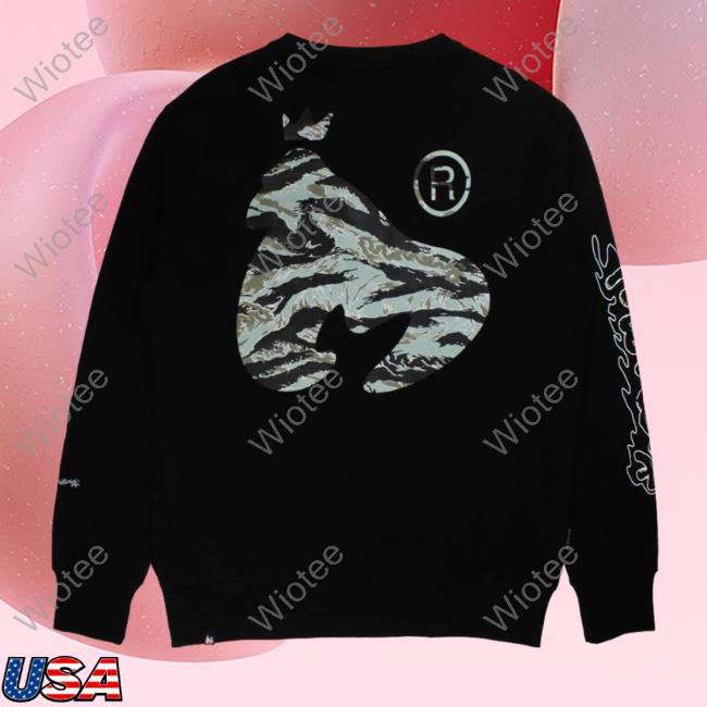 Official Money Clothing Woodland Camo Fill Hoody Black Official Money Clothing Woodland Camo Fill Crewneck Black
