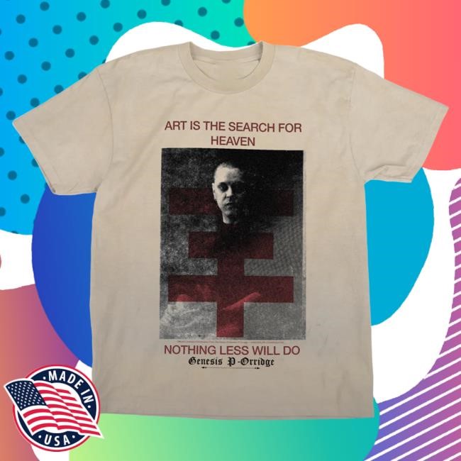 Official Online Ceramics Clothing Genesis P-Orridge "Search For Heaven" Hand Dyed Beige Top Shirt OnlineCeramics