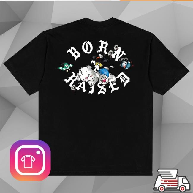 Official Born X Raised Merch Store Shop Vargas Rocker Top Shirt: Black BornxRaised