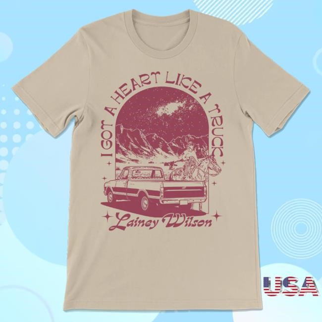 Official Lainey Wilson Merch Store Lainey Wilson Heart Like A Truck Natural Attractive Shirt Lainey Wilson Clothing Shop LaineyWilson