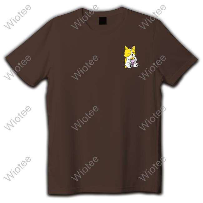 Official Hello Teaspoon Corgi Black Tee Shirt