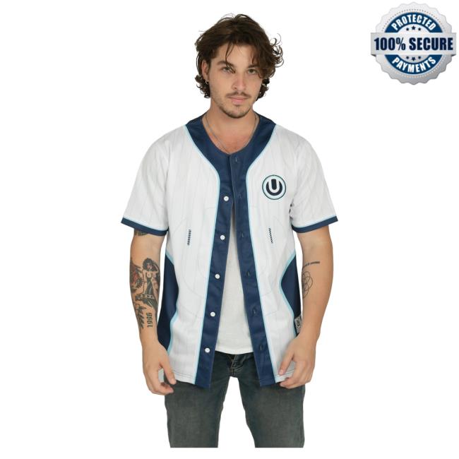 Official Ultra Records Ultra Baseball Jersey - White T-Shirt UltraRecords