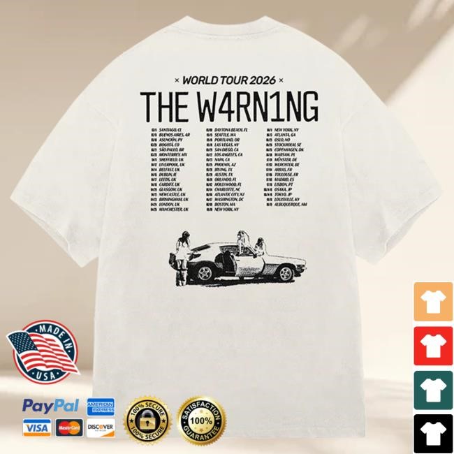 TW World Tour 2026 T-Shirt by The Warning | Arena Night Artwork