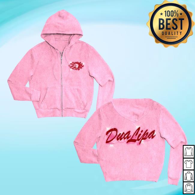 Official Dua Lipa Clothing Store Shop Sun & Moon Zip Up Pull Over Hoodie DuaLipa Merch