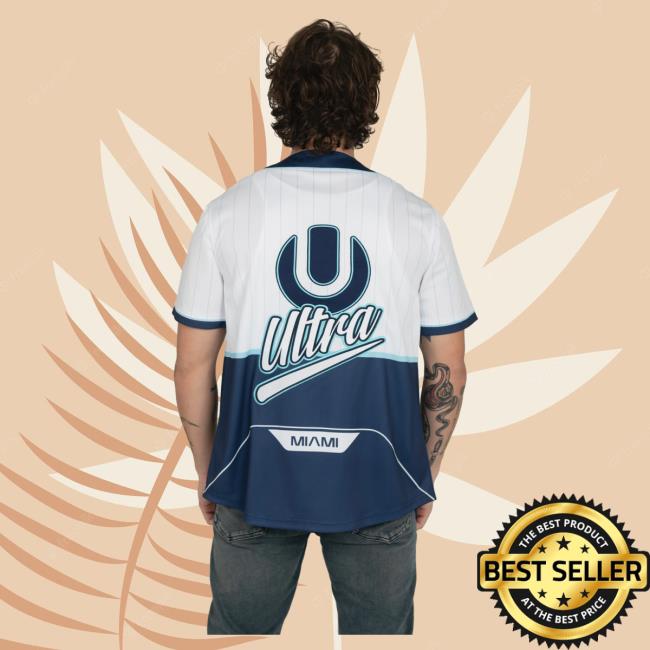 Official Ultra Records Ultra Baseball Jersey - White Tee UltraRecords Official Ultra Records Ultra Baseball Jersey - White New Shirt UltraRecords