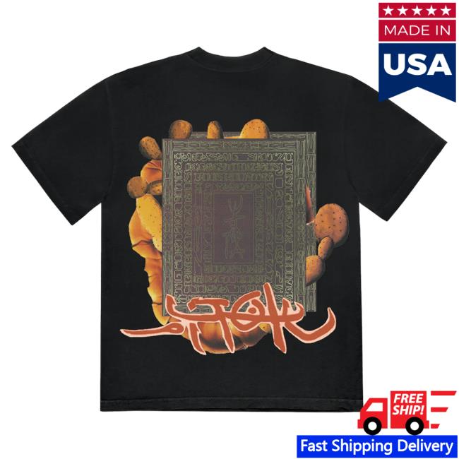 Official Travis Scott Merch Store Travis Scott Utopia Manuscript Long Sleeve T-Shirts Black TravisScott Shop