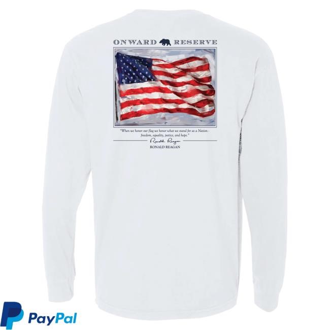 Onward Reserve Long Sleeve Old Glory Tee White USA Onward Reserve USA Flag Long Sleeve Tee White 2026
