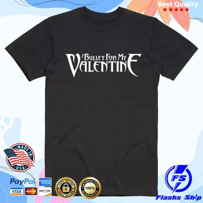 Official Bullet for My Valentine Merch Clothing BFMV Bullet For My Valentine White Logo Tshirt Official Bullet for My Valentine Merch Clothing BFMV Bullet For My Valentine White Logo Top Shirt