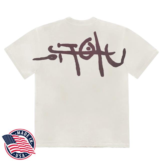 Official Travis Scott Merch Store Travis Scott x KAWS Utopia I New Shirt White TravisScott Shop Official Travis Scott Merch Store Travis Scott x KAWS Utopia I Long Sleeve Shirt White TravisScott Shop