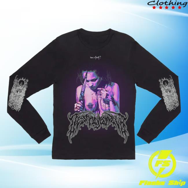 Official Interscope Records DestroyLonely Merch Clothing Store Shop Destroy Lonely Logo How U Feel Long Sleeve Shirt