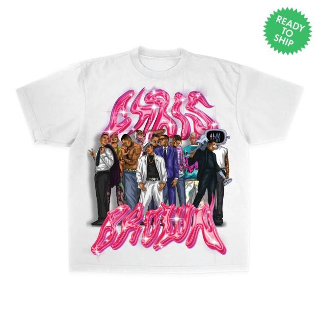 Chris Brown Rhinestone Big Head Tee Chris Brown Merch