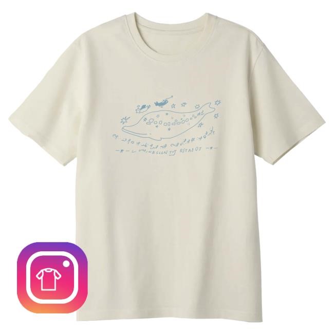 Official Ichiko Aoba Merch Ichiko Aoba Twinkle Whale Tee | Navy