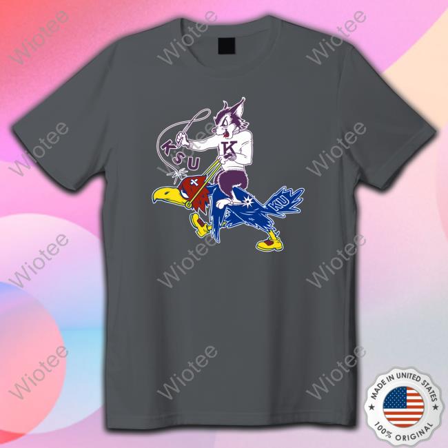 Vintage K-State Wildcat vs K-U Jayhawk Shirts Men's Vintage K-State Wildcat vs K-U Jayhawk Tee