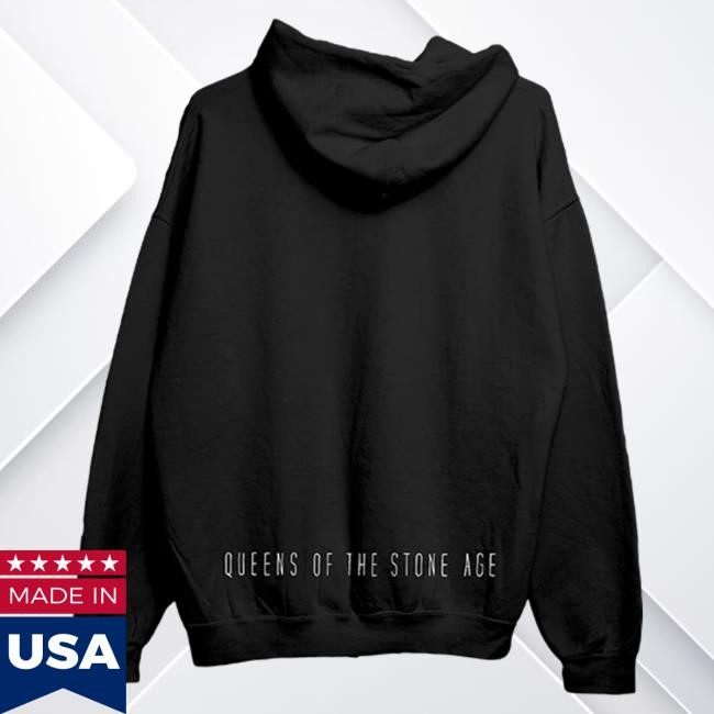 Official Queens Of The Stone Age Qotsa Lightning Bolt Black Zip Popover Hoodie