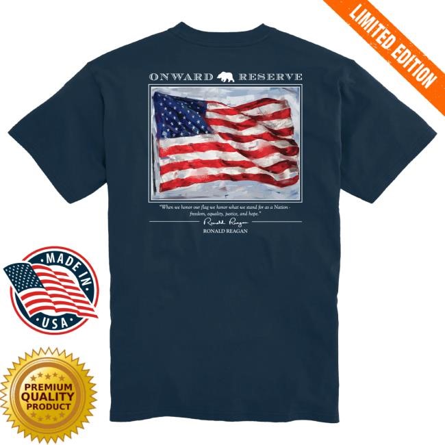 Classic Americana Old Glory Tee Onward Reserve Red Authentic Onward Reserve Old Glory Tee Washed Red
