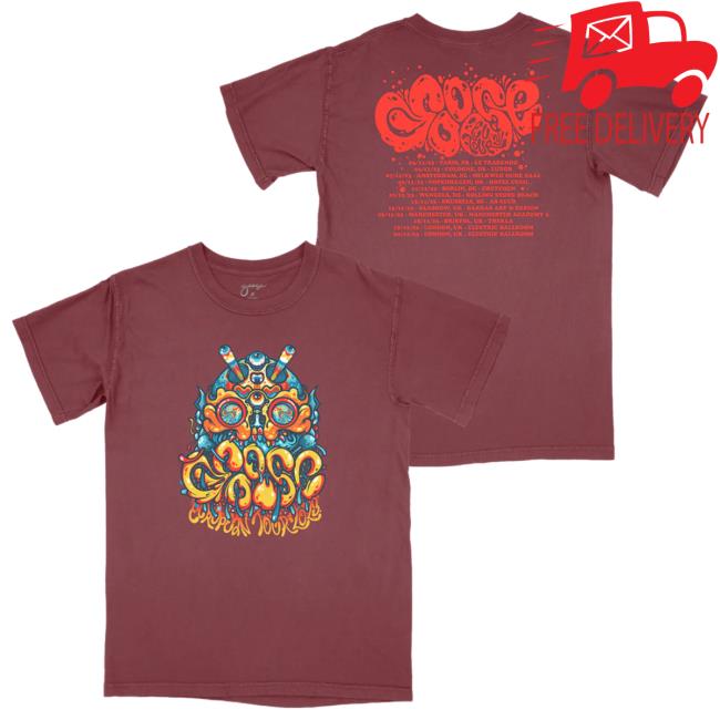 Official Goose The Band Merch Goosetheband Millward European Tour Shirt New