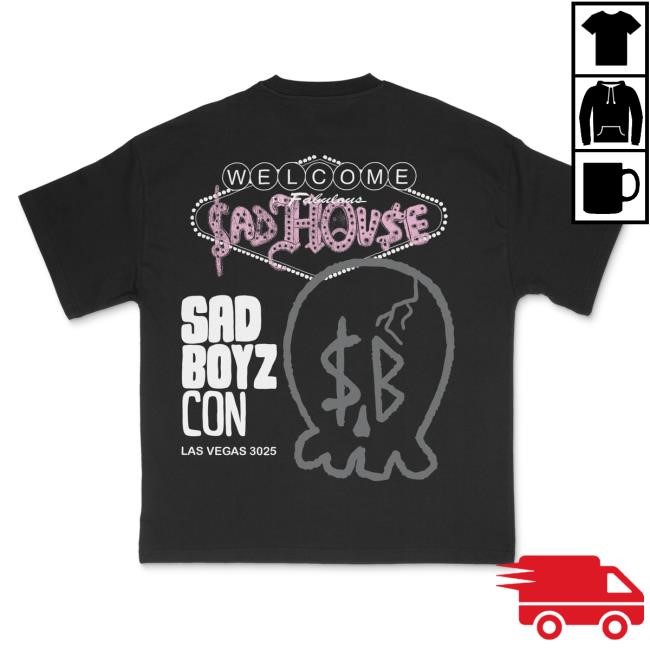 Official Sad Boyz Merch Sad Boyz Viva Las Vegas Tshirt Black Official Sad Boyz Merch Sad Boyz Viva Las Vegas Shirts Black