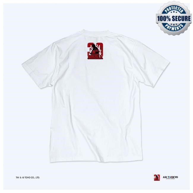 Official Godzilla Merch Store Godzilla vs. Destoroyah 30th Anniversary Scene Illustration Hot Shirt 5 (Godzilla vs. Destoroyah) White