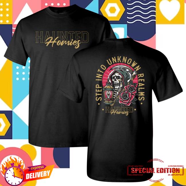 Haunted Homies Step Into Unknown Realms Tees Official Step Into Unknown Realms T-Shirts