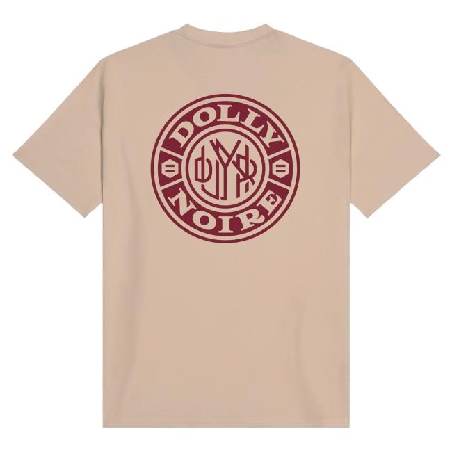 Dolly Noire Badge Round Logo Shirts Beige