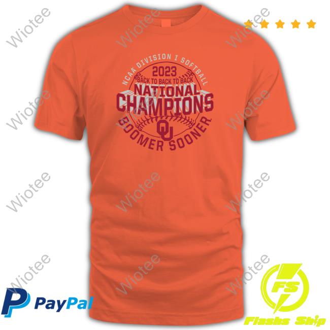 Oklahoma Sooners Back To Back To Back National Champions Boomer Sooner Crewneck Sweatshirt