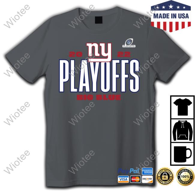 Official New York Giants Shop New York Giants Playoffs 2022 Big Blue Tee