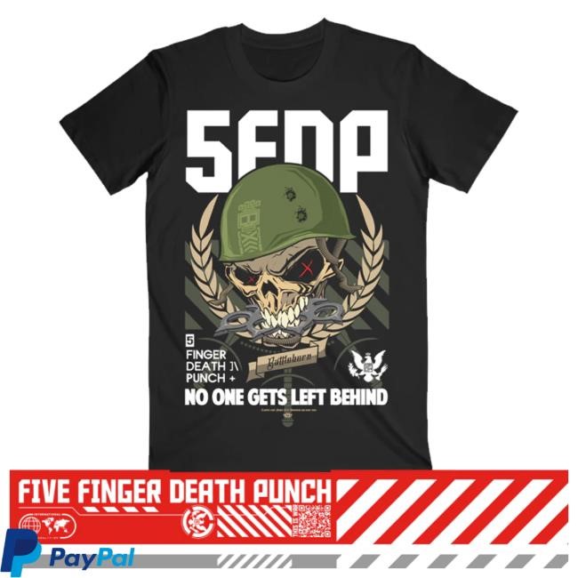 Official Five Finger Death Punch Merch Store No One Gets Left Behind Black Tshirt Five Finger Death Punch Clothing Shop